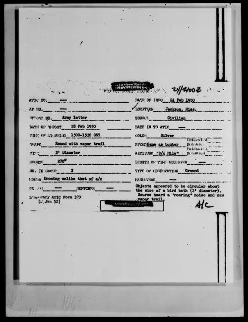 First page of Jackson, Miss., February 1950