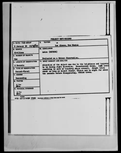 First page of Los Almos, New Mexico, January 1950
