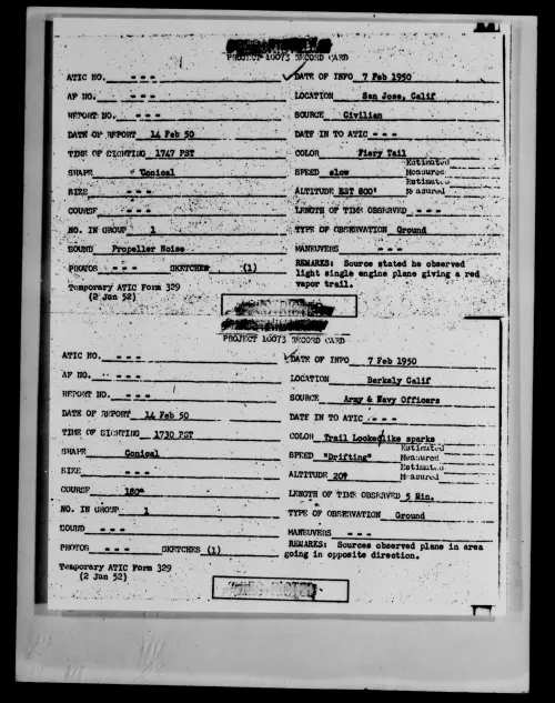 First page of San Jose, Calif, February 1950