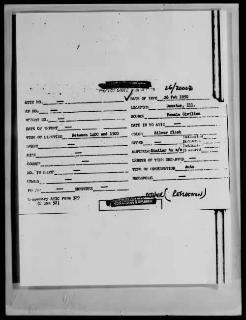 First page of Decatur, Ill., February 1950