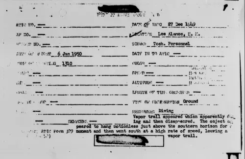 First page of Los Alamos, N. M., December 1949