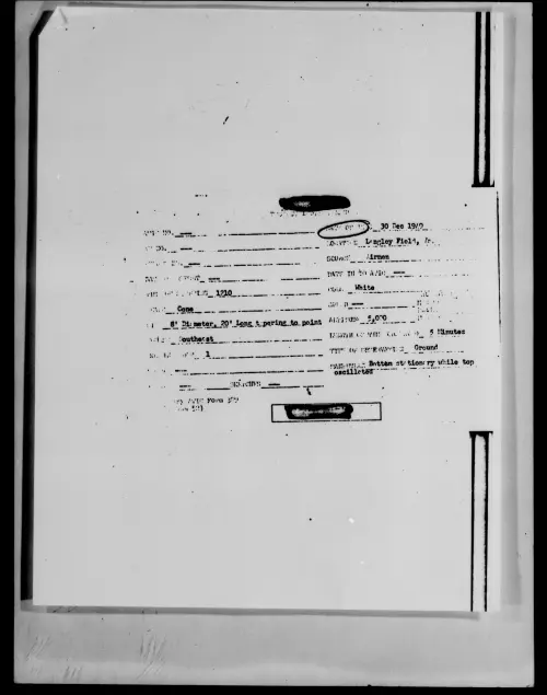 First page of Langley Field, Va., December 1949