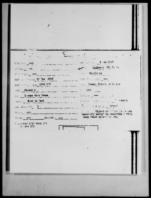 First page of Holloman AFB, N. M., December 1949