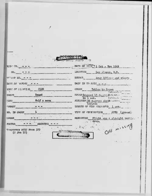 First page of Los Alamos, N.M., October 1949