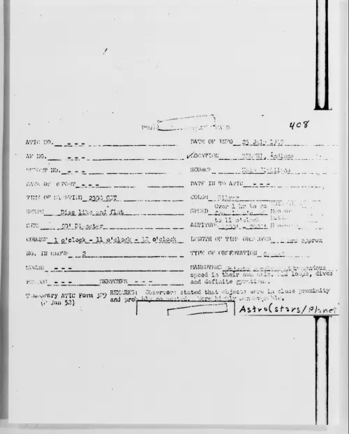First page of Delphi, Indiana, July 1949 - Incident Number: 408