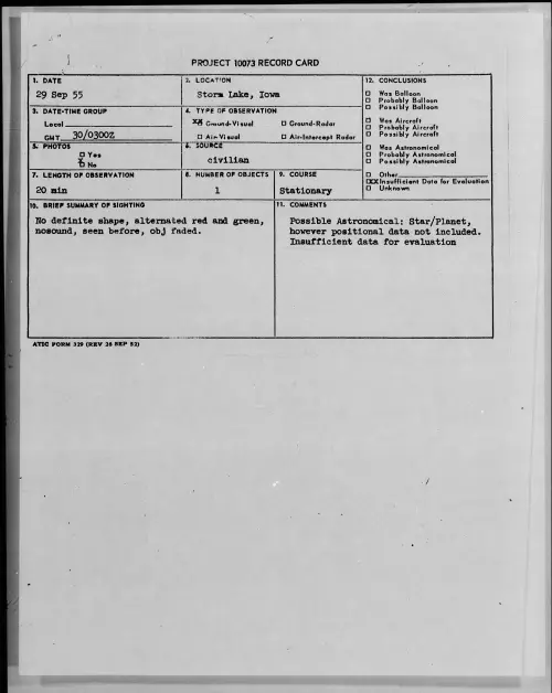 First page of 1955.09 - 7339478 - Storm Lake, Iowa