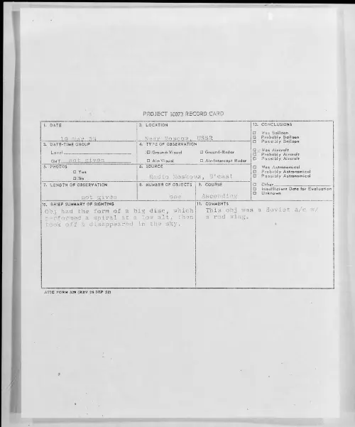 First page of 1958.03 - 6964776 - Near Moscow, USSR