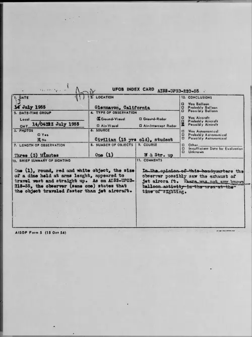 First page of 1955.07 - 6969700 - Glennavon, California