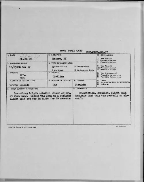 First page of 1957.11 - 6782730 - Roscow, NY
