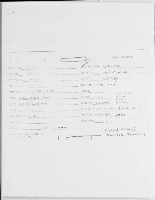 First page of South of Bermuda, January 1949 - Incident Number: 260