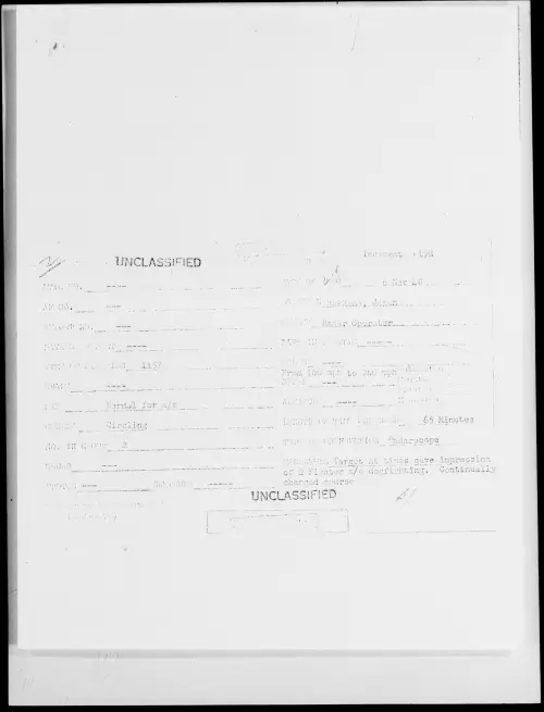 First page of Wakkana, Japan, November 1948 - Incident Number: 198