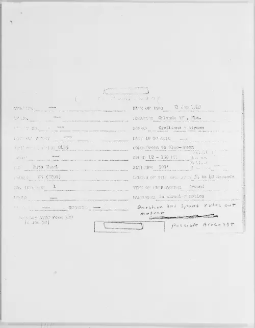 First page of Orlando AFB, Fla., January 1949
