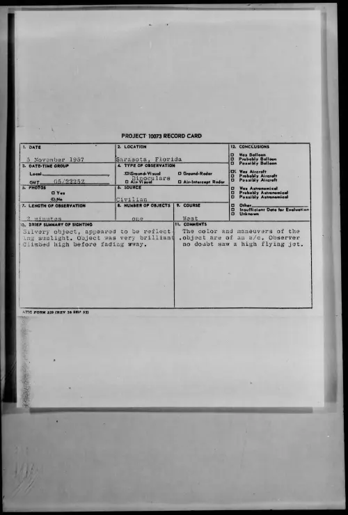 First page of 1957.11 - 7230509 - Sarasota, Florida