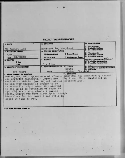 First page of 1956.08 - 7070182 - Hyattsville, Maryland