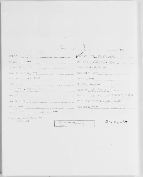First page of Hillbrook, Oregon, January 1949 - Incident Number: 254