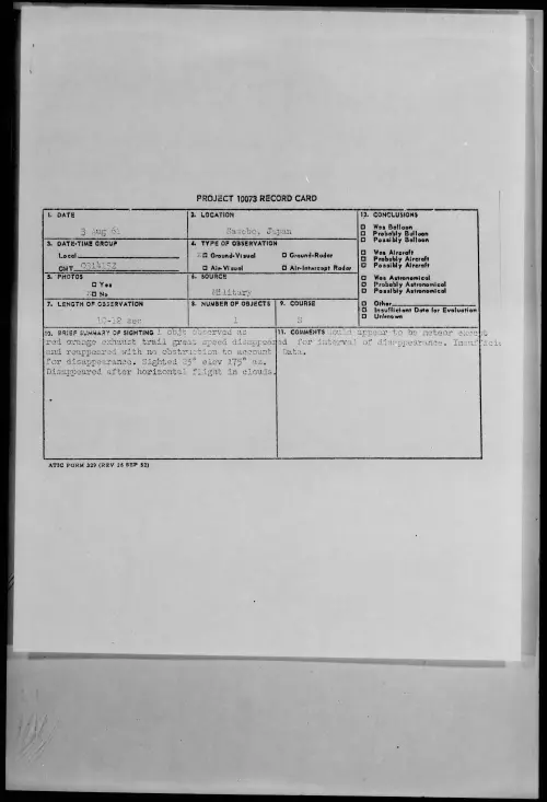 First page of 1961.08 - 8296400 - Sasebo, Japan
