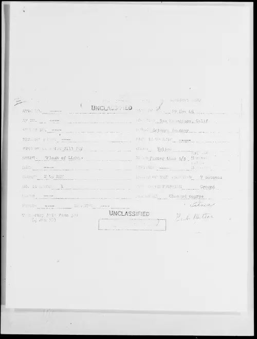 First page of San Francisco, Calif, November 1948 - Incident Number: 220