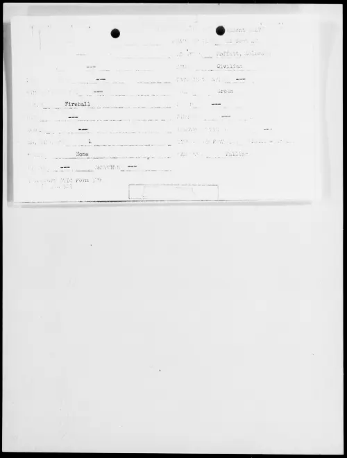First page of Moffatt, Colorado, September 1948 - Incident Number: [ILLEGIBLE]