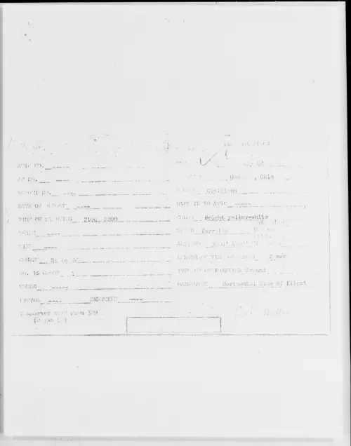 First page of Ohio, July 1948 - Incident Number: [ILLEGIBLE]