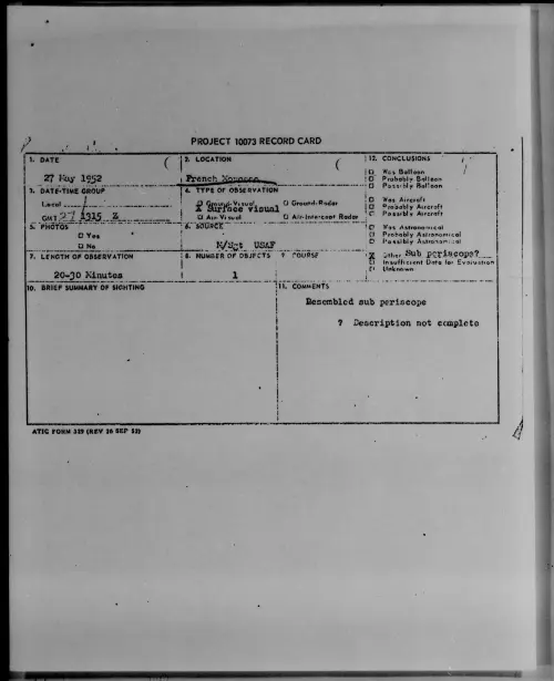 First page of French Morocco, May 1952