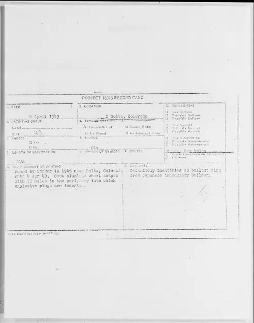 First page of Delta, Colorado, April 1949