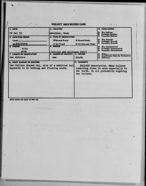 First page of 1955.07 - 6970347 - Aberdeen, Wash