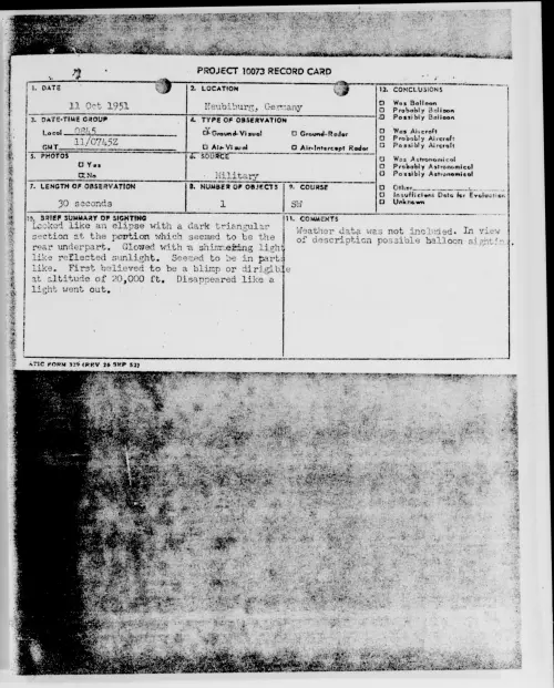 First page of Neubiburg, Germany, October 1951