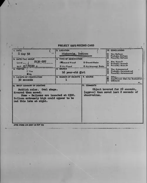First page of Mishawake, Indiana, May 1952