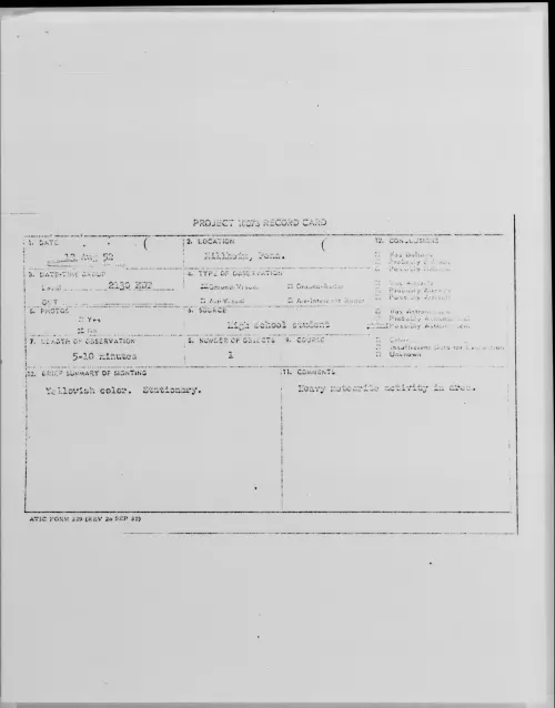 First page of Millheim, Penn., August 1952