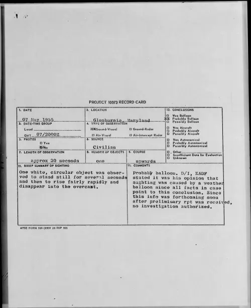 First page of 1955.05 - 6959775 - Glenburnie, Maryland