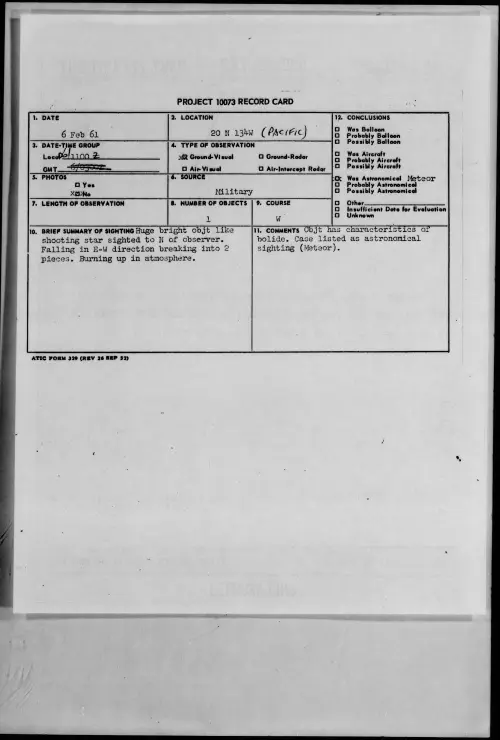 First page of 1961.02 - 8632690 - 20 N 134W (PACIFIC)
