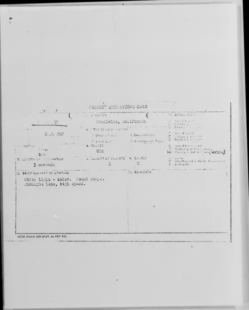 First page of Mendicino, California, August 1952