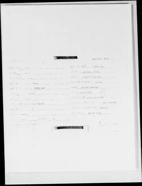 First page of Smyrna, Tenn., March 1948 - Incident Number: 104