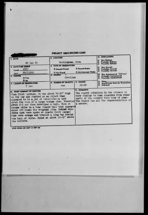 First page of 1960.12 - 8611175 - Buckingham, Iowa