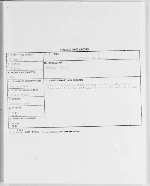 First page of Williams AFB, Arizona, June 1947