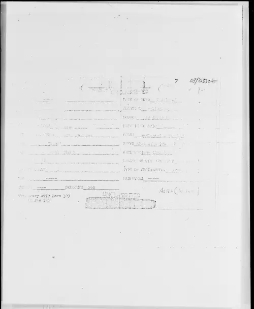 First page of [ILLEGIBLE], July 1947 - Incident Number: [ILLEGIBLE]
