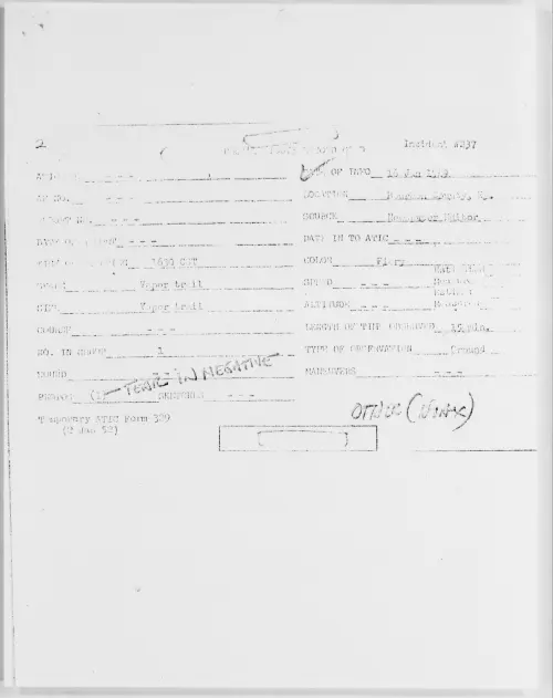 First page of Bourbon County, Ky., January 1949 - Incident Number: 237