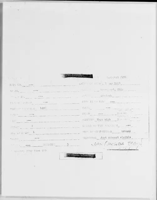 First page of Groveport, Ohio, August 1948 - Incident Number: 158