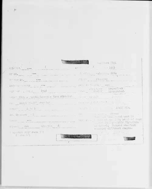 First page of Columbus, Ohio, [ILLEGIBLE] 1948 - Incident Number: 154