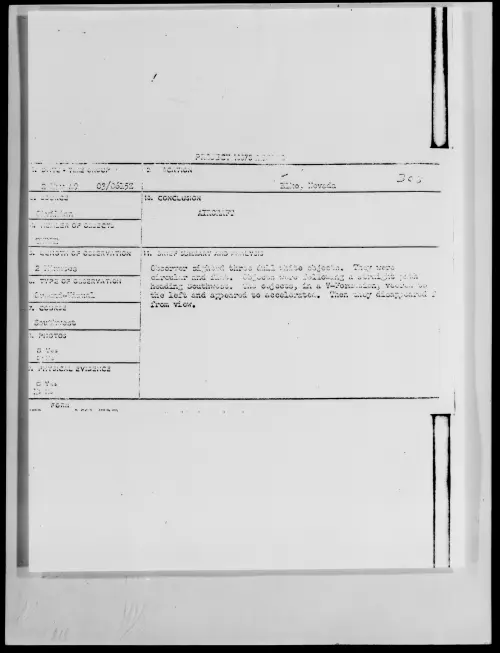 First page of Elko, Nevada, May 1949 - Incident Number: 303