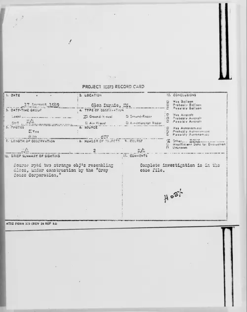 First page of Glen Durnie, Md., August 1949