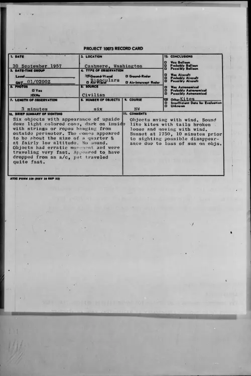 First page of 1957.09 - 6969606 - Cashmere, Washington