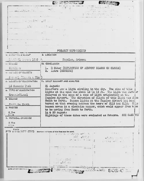 First page of Nogales, Arizona, August 1949
