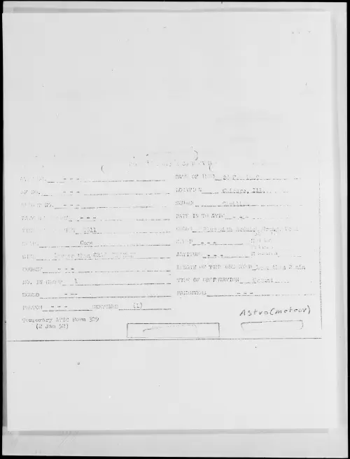 First page of Chicago, Ill., February 1949 - Incident Number: [Illegible]