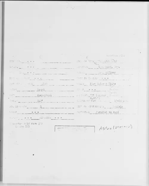 First page of Camp Hood, Tex., March 1949 - Incident Number: 255