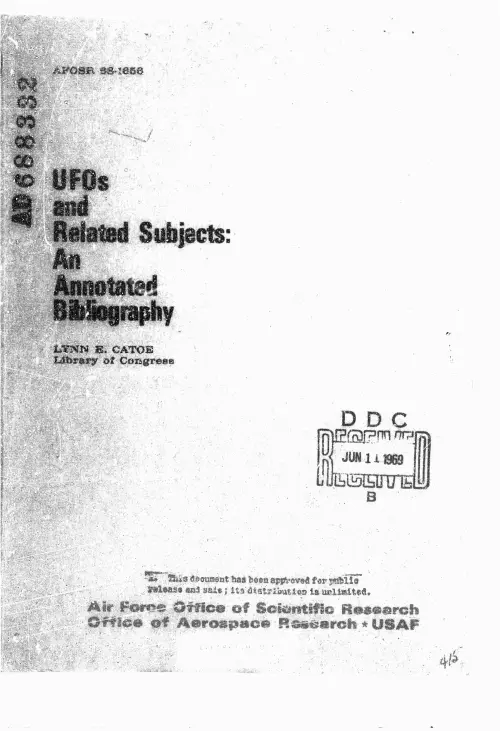 First page of UFOs AND RELATED SUBJECTS- AN ANNOTATED BIBLIOGRAPHY