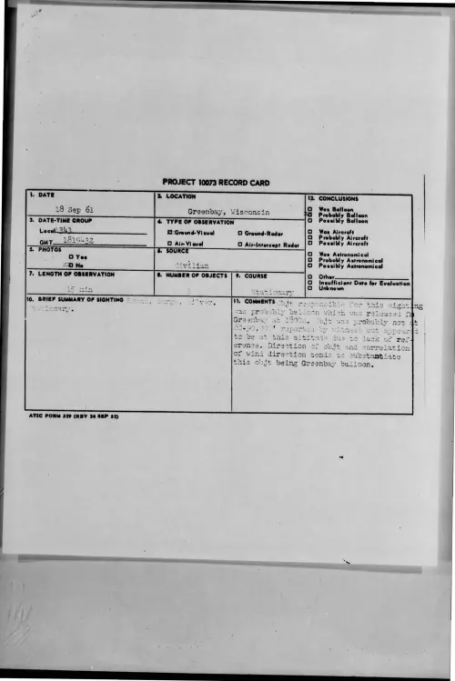 First page of 1961-09-8303323-Greenbay-Wisconsin