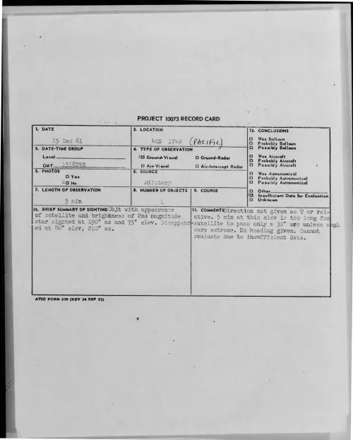 First page of 1961-12-8699326-40N174W-PACIFIC-