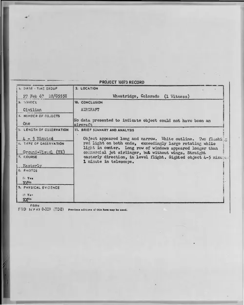 First page of 1967-02-9733876-Wheatridge-Colorado