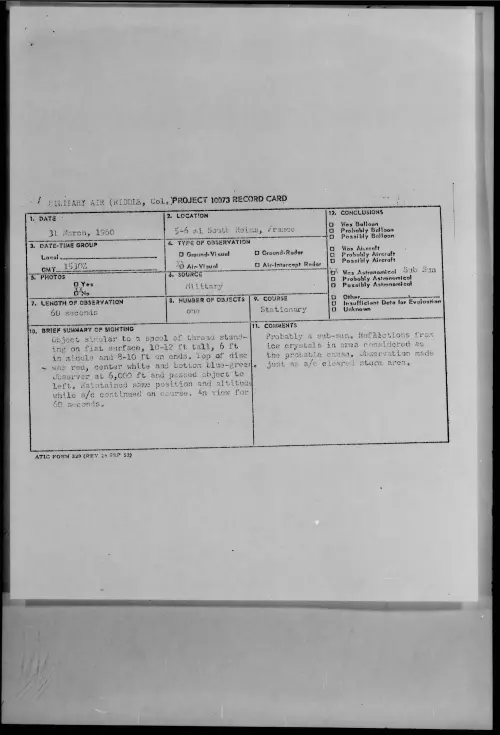First page of 1960.03 - 7811478 - 5-6 mi South Reims, France